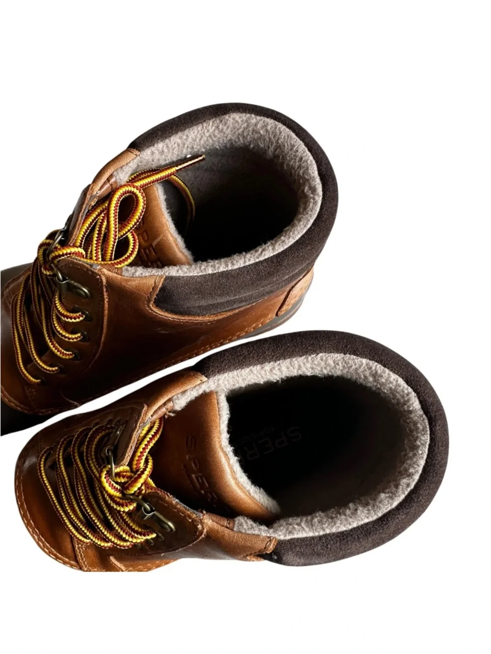 Sperry men’s Avenue Duck Boots Tan Brown Leather Rain Mud Waterproof  Size 7 NWT